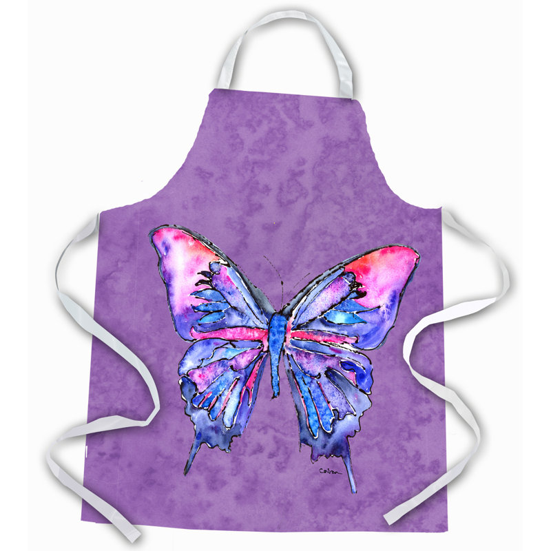 Tablier à papillon, Mauve / Bleu