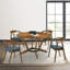 Chaises de salle à manger à dossier ouvert avec accoudoirs en bois d'hévéa et tissu Jeyhan-1774937172-1774937174-1805657383