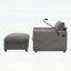 Chaise longue moderne avec repose-pieds avec rangement Cloud-498322063