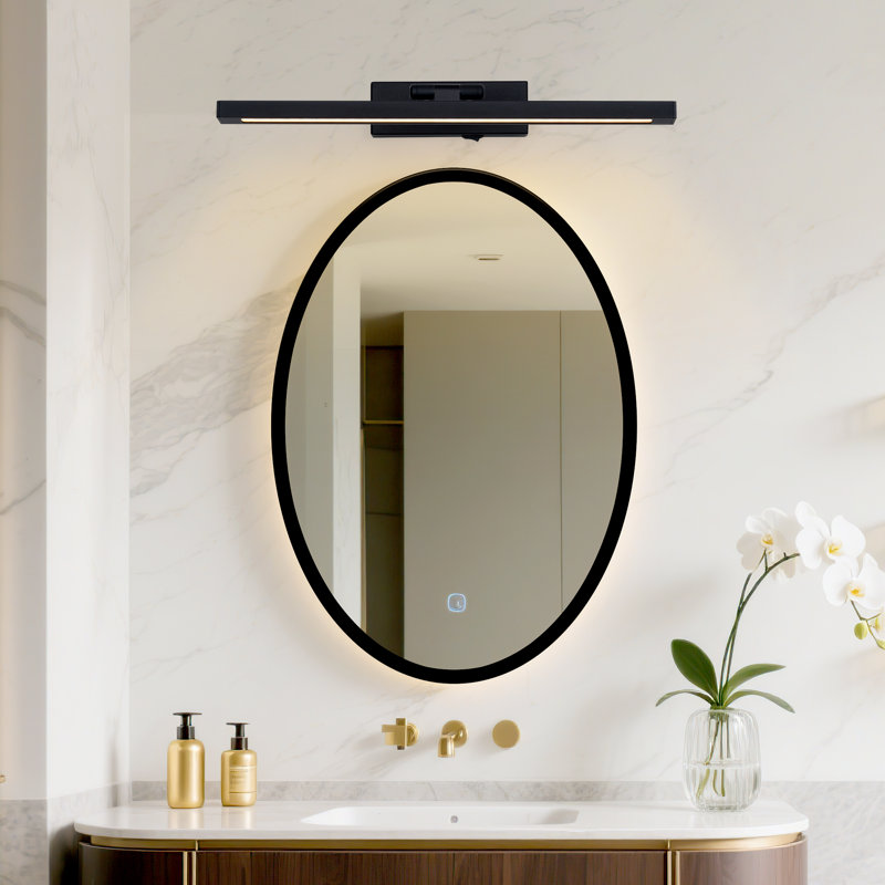Lampe pour tableau 16 po avec télécommande et éclairage à DEL 16 po, Noir mat