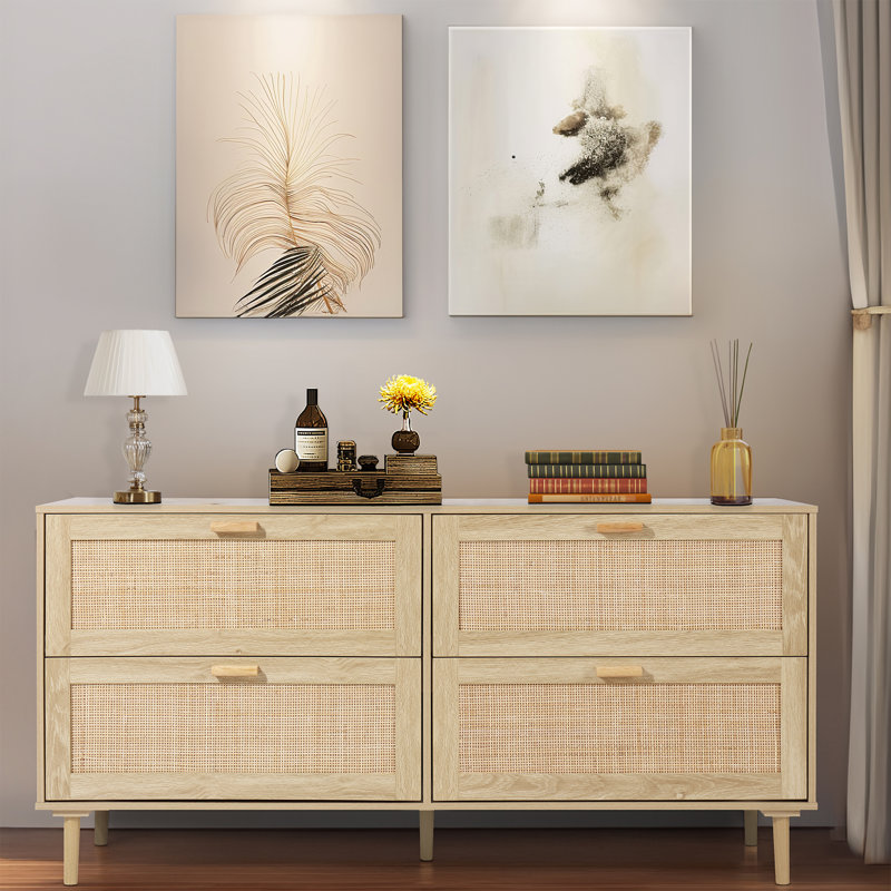 Commode 4 tiroirs pour chambre à coucher Chenavia