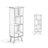 Draper 64"H Solid Wood Mid-Century Modern Bookshelf with Adjustable Shelves and Angled Legs-132711206