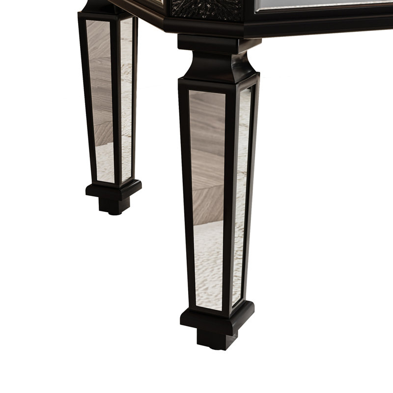 Table basse en argent et noir