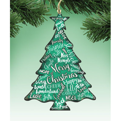 Décoration murale de porte en bois figurine merry christmas
