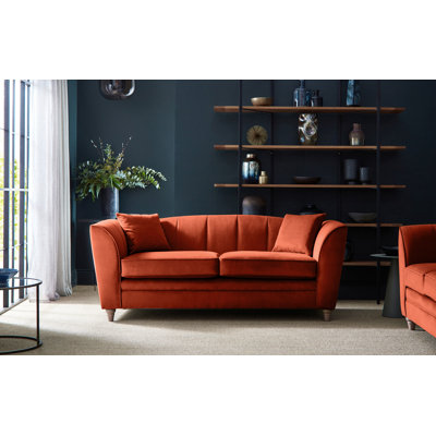 Laverton 3 Seater Velvet Flared Arm Sofa