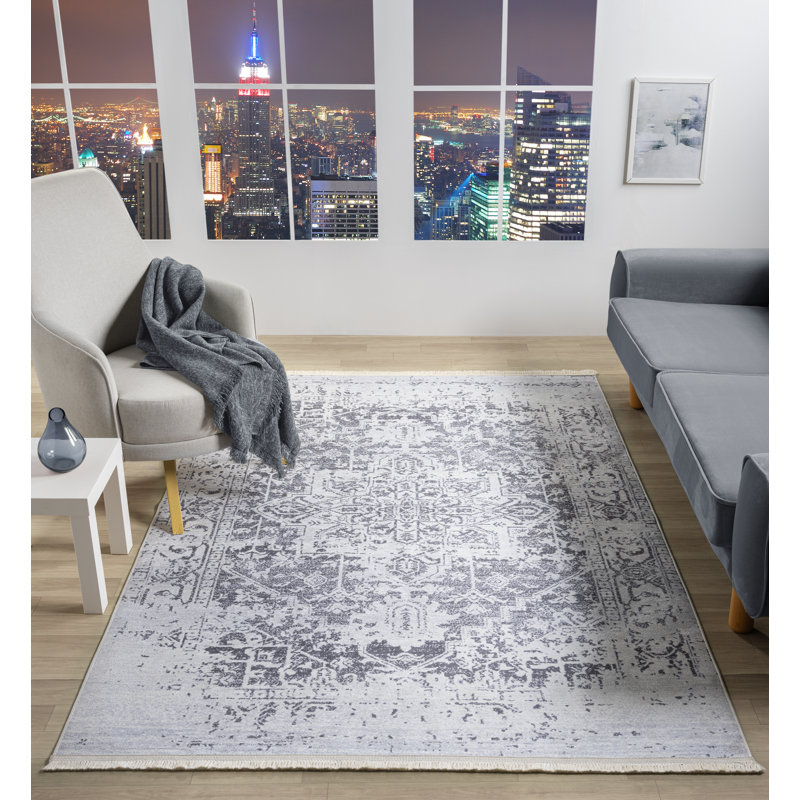 Tapis rectangulaire Daemen avec envers antidérapant, Rectangle 7 pi 11 po x 10 pi