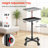 Utility Cart With Wheels Adjustable Height Storage Cart With Tray Rolling Craft Cart-121869637