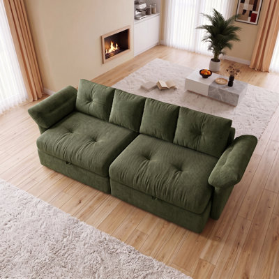 Canapé-lit convertible 2 en 1 pour salon L 81,5 po x l 30,7 po x H 35 po x L 81,5 po x l 70,86 po x H 22,8 po