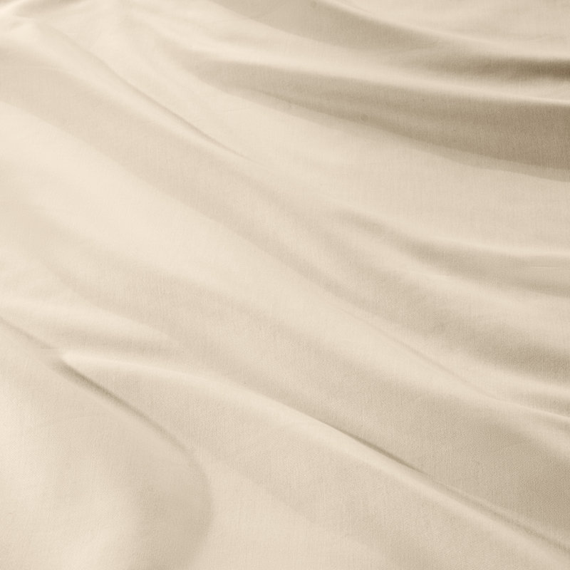 Organic Sateen Machine Woven Fitted Sheet, Twin Fitted Sheet, Sand
