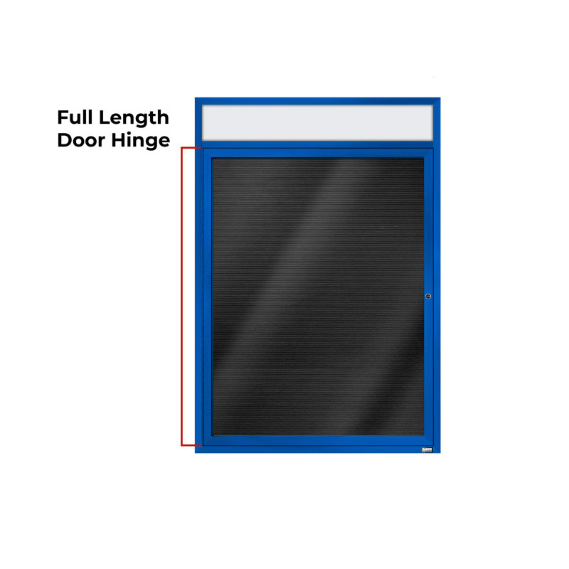 Carte à fixation murale délimitée directory cabinet, Bleu thermolaqué, Un, H 48 po x l 36 po