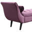 Repose-pieds mauve avec accoudoirs roulés, boutons et 2 coussins cylindriques pour centre de table décoratif-274643805