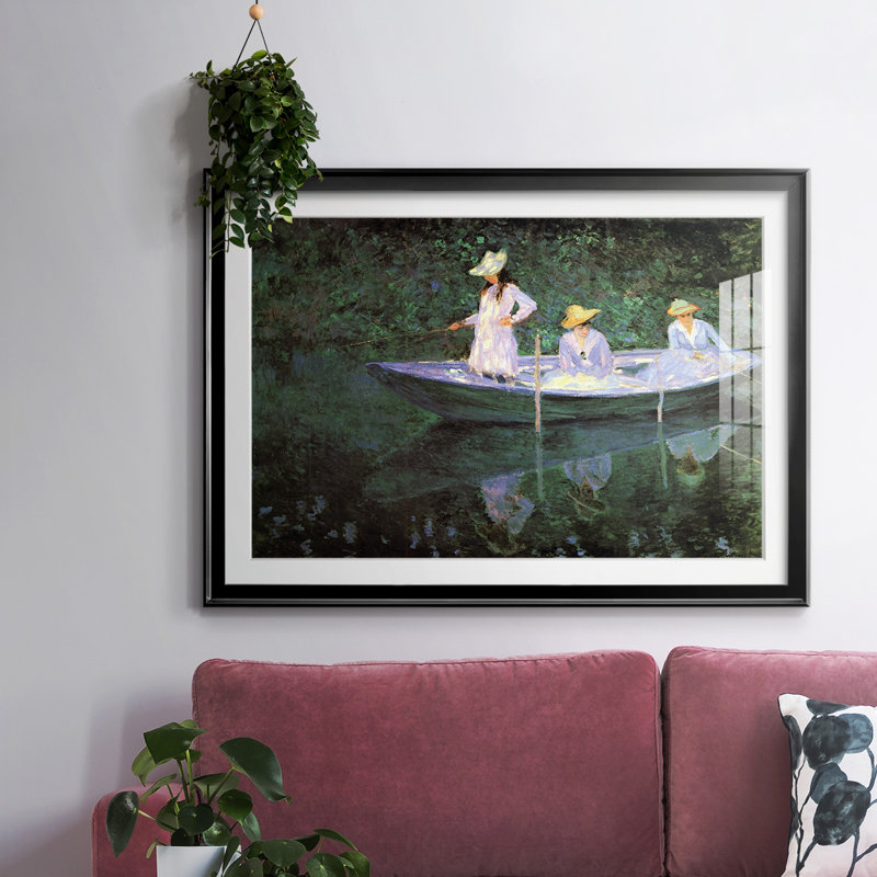 Monet, impression encadrée sur papier par Claude Monet, H 19 po x l 27 po x P 1,5 po, Noir