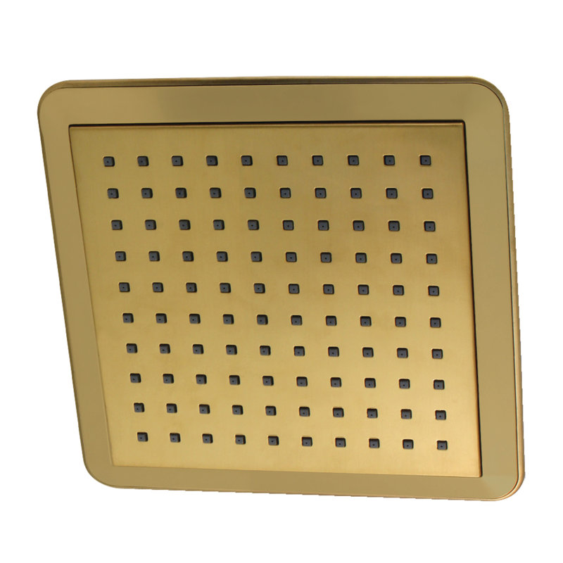 Kingston Brass Shower Scape 9-5/8-Inch Square Rainfall ABS Shower Head, Brushed Brass