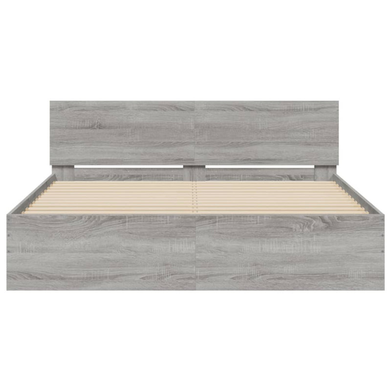Nobue Bed, Smoked Oak, King ( 150 x 200 cm)
