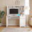 Bureau d'ordinateur avec huche et bibliothèque, bureau de direction en bois pour adolescents-1274336256