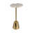 Mercer41 23" Reykur Short Raw Agate Table, White/Gold-717386489-717386488-717386486