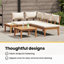  Garden Bench Set With Cushion With Storage 4 Pcs Brown, Grey-1700859276