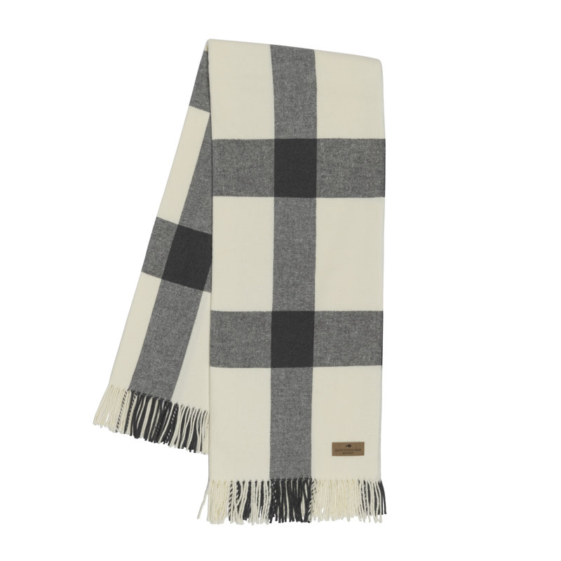 Wellington Plaid Throw, Charcoal