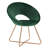 Crivello 71.12 cm Wide Contemporary Velvet Accent Chair with Open Back-995592956