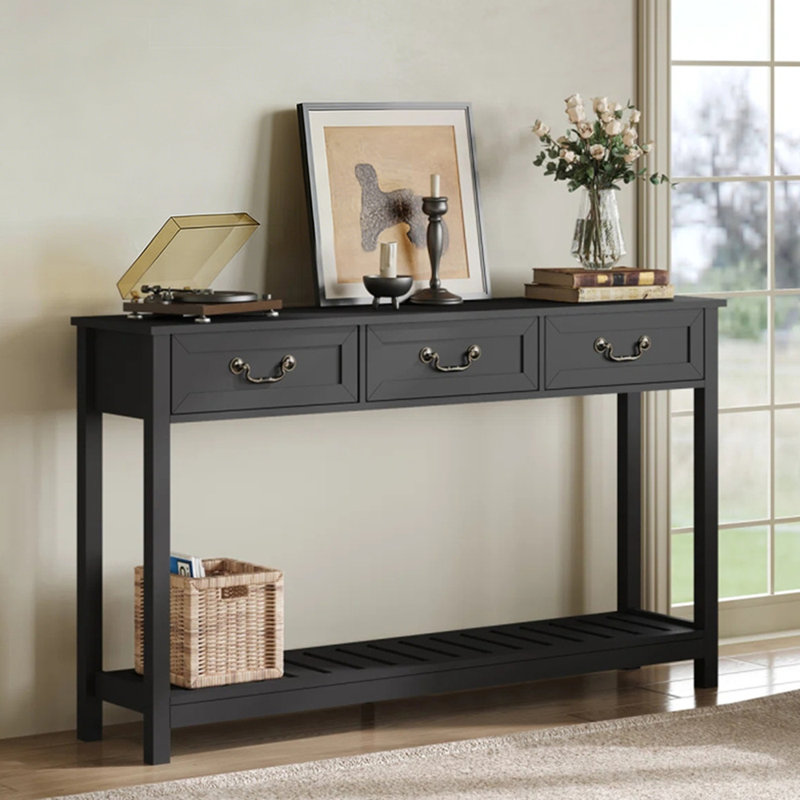 Console moderne simple et luxueuse, Noir