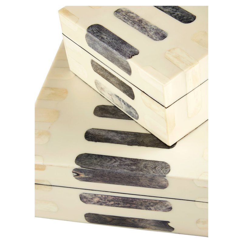 Manscala Decorative Box, 3" H x 10" W x 6" D