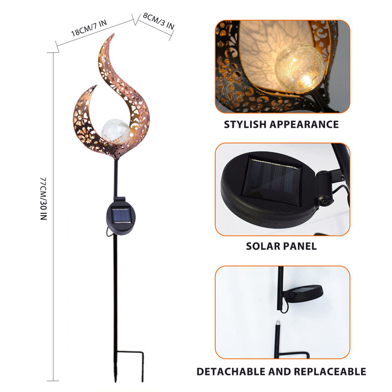 Éclairage de jardin solaire extérieur imperméable intégré à DEL