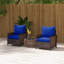 Ensemble de 4 coussins et coussins de dossier de chaise de patio, ensemble de remplacement de siège, ensemble de coussins pour meubles de jardin extérieurs,-121687379