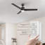 Ventilateur de plafond intelligent de 52 pouces avec télécommande, ensemble d'éclairage inclus