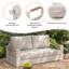 Causeuse de patio avec coussins