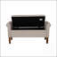 Banc de rangement rembourré