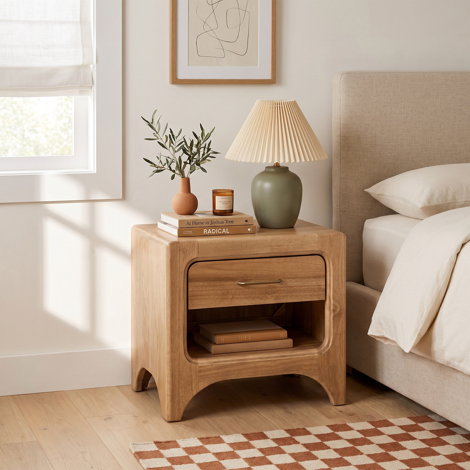 Narsi Acacia Nightstand