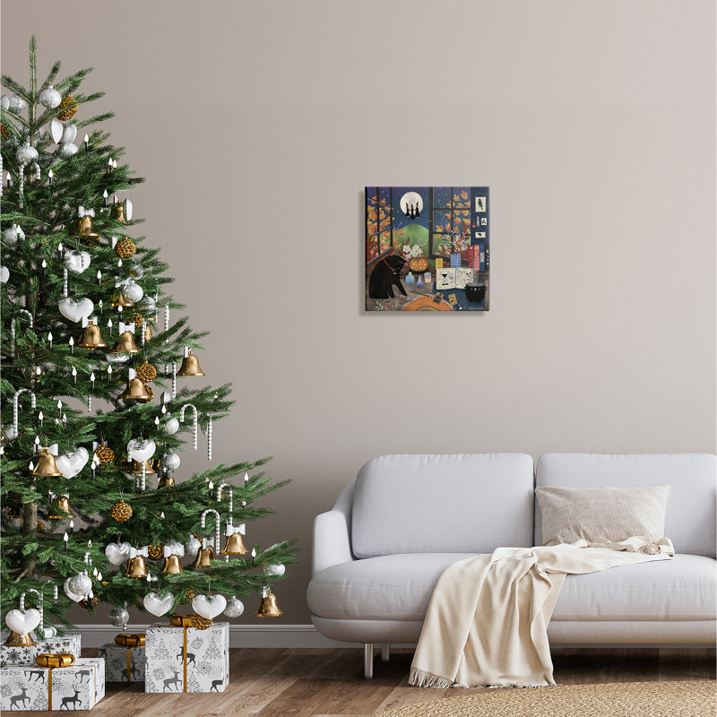 «Halloween Witches Autumn Moon», impression sur toile, H 17 po x l 17 po x P 1,5 po