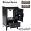 Meuble-lavabo noir 20 po avec lavabo, armoire et tiroir