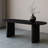 Black Oval Solid Wood Dining Table-108073091