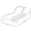 Méridienne pliable en bois noir à finition noire, réglable et ergonomique, idéale pour les espaces extérieurs noirs, inclinable à 4 positions, divertissement idéal