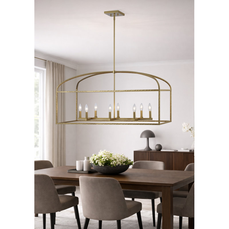 Birdy 8 - Light Caged LED Pendant, Antique Gold