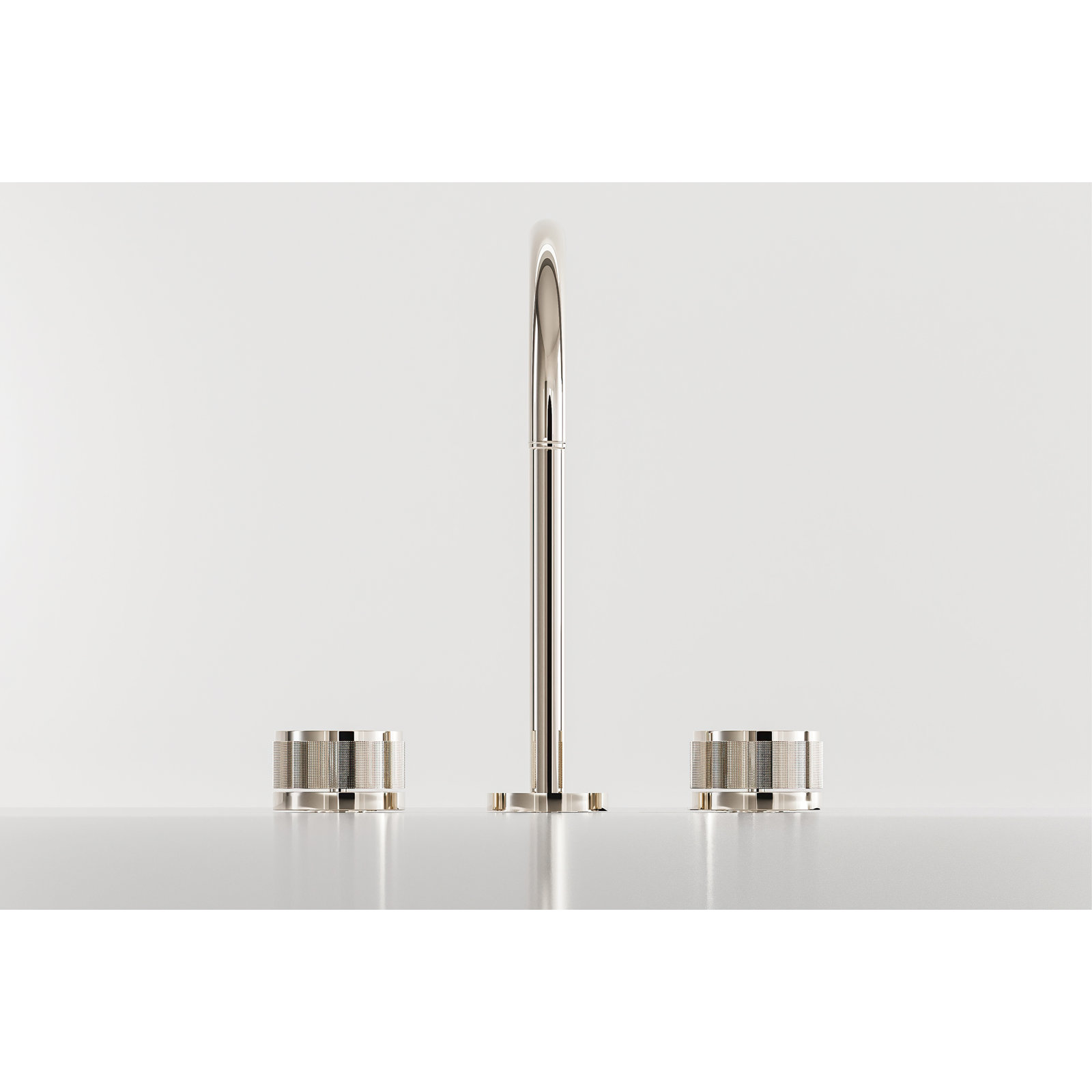 Terrell Widespread Lavatory Faucet With C-Spout, Polished Nickel