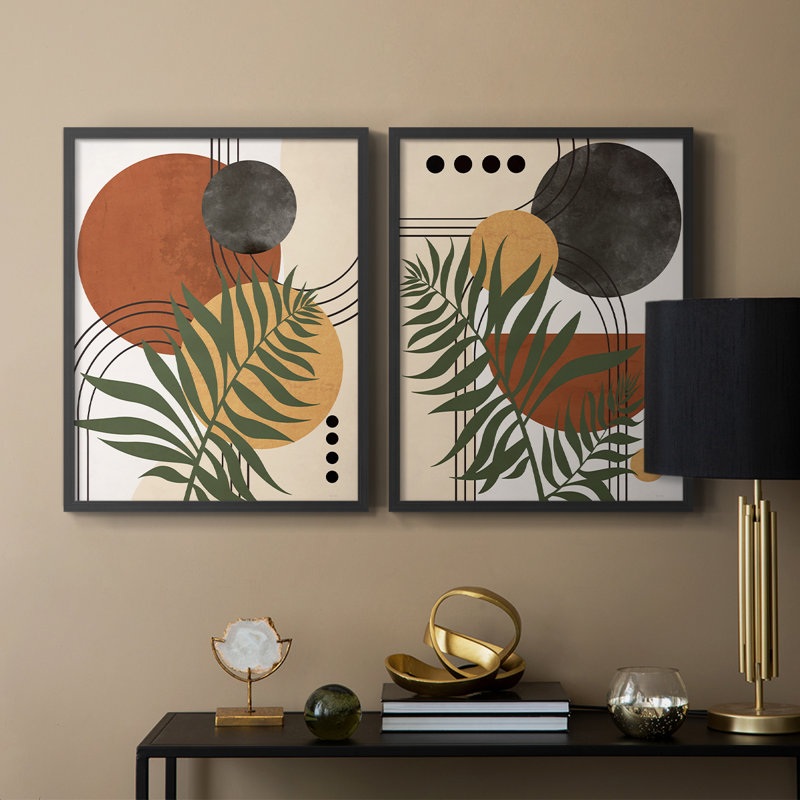 «Contemporary Palm I», reproduction encadrée de qualité supérieure - prête à être accrochée - aucun clou requis - aucun clou requis