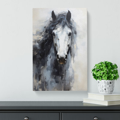 Shire Horse Impressionism - Wrapped Canvas