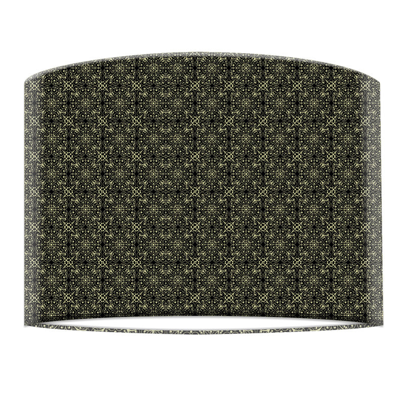 Dorantes 29cm H Paper Drum Lamp Shade ( Screw On ) in Black