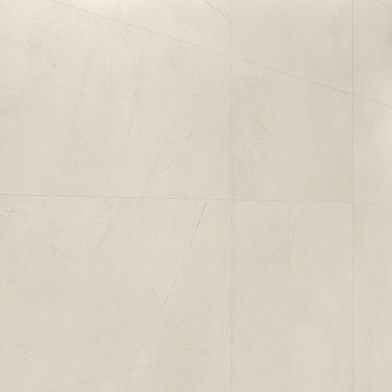 Theo 24x48 Antique Satin Marble Look Porcelain Tile, Marfil Cream