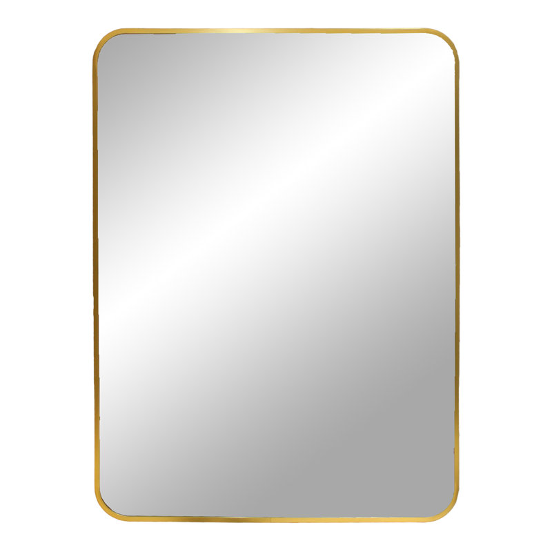Ilgaz Metal Wall Mirror, Brass 