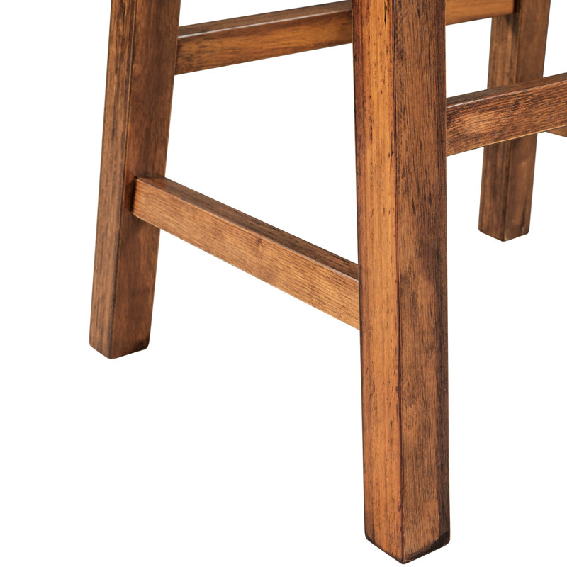 Small Space- Counter Height Stools, Walnut Look Style Stools (2) - Walnut, Space Conscious Option