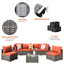 Ensemble de conversation modulaire de huit articles avec coussins-86413264
