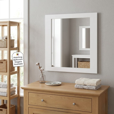 Cassette blanche 46 po X P 37,38 po Miroir H