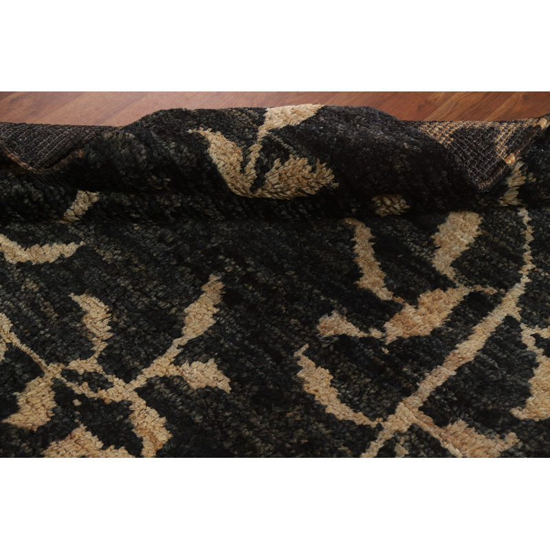 Tapis abstrait noir 5 x 7
