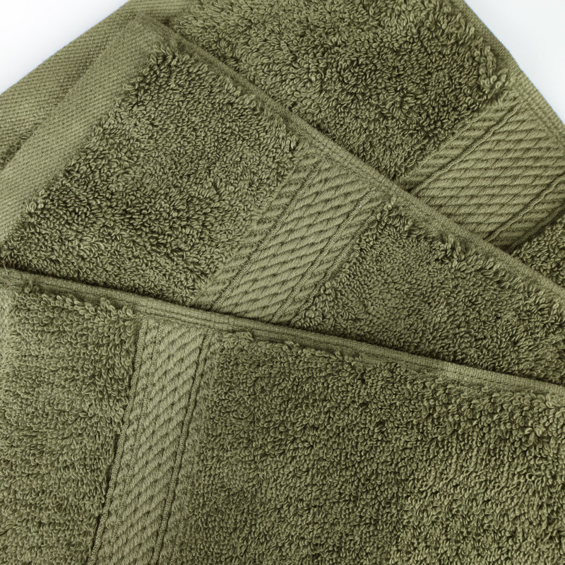 Coton luxueux et hautement absorbant Renata, Vert forêt