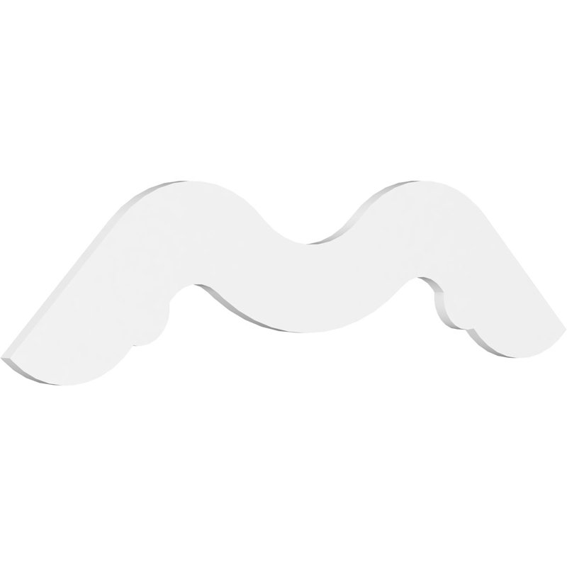 Pignon en PVC de qualité architecturale Midway, H 30 po x l 60 po x P 1 po, 11 / 12