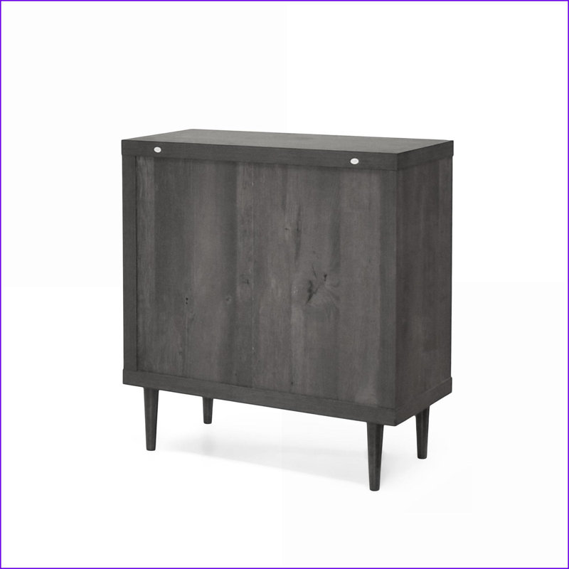 Commodes et amp; Garde-robes | Commode 3 tiroirs Mid-Century | Gris | Panneau de fibres à densité moyenne