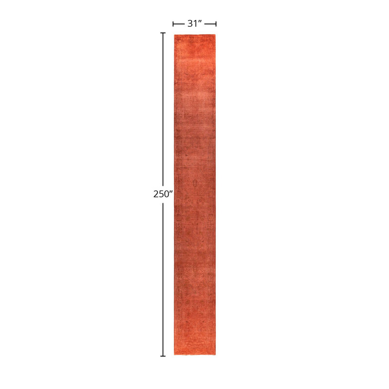 Tapis unique rouge / beige / beige 2 pi 7 po x 20 pi 10 po Overyed